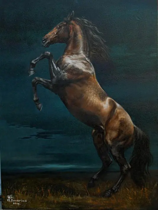 painting «Тихая гавань» filmed in raking light