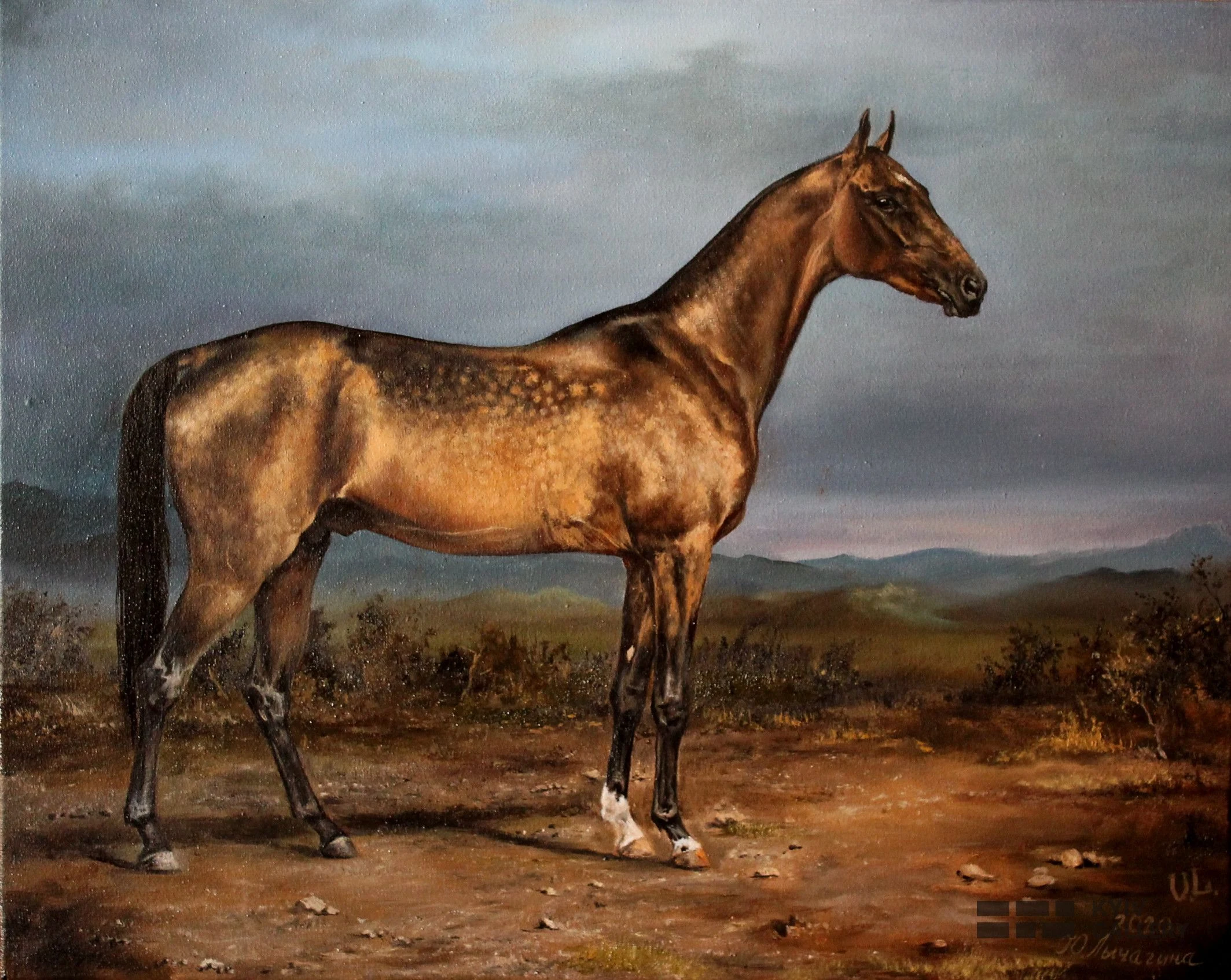 “Golden”, oil, canvas — Yulia Lychagina