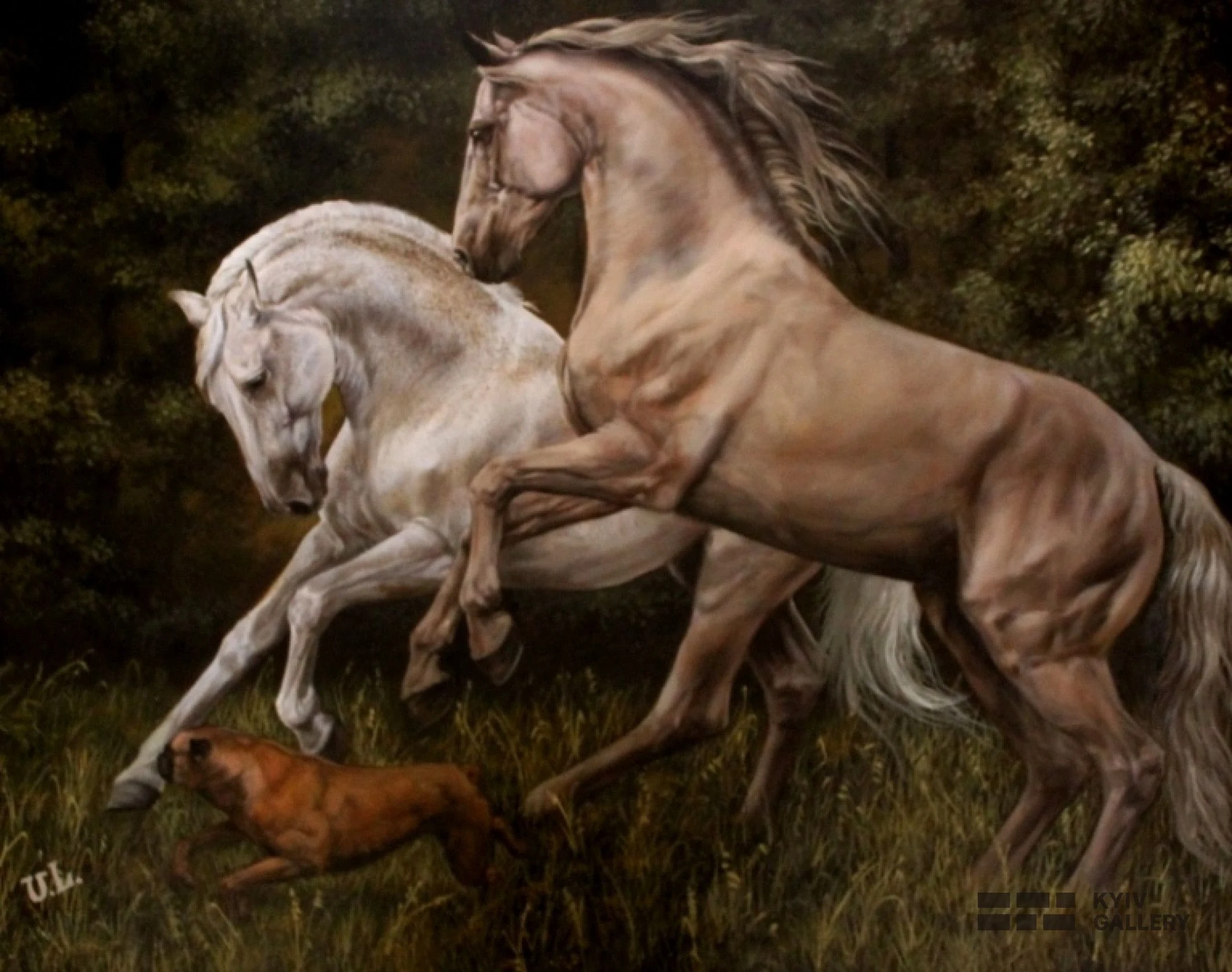 “Out for a Walk”, oil, canvas — Yulia Lychagina