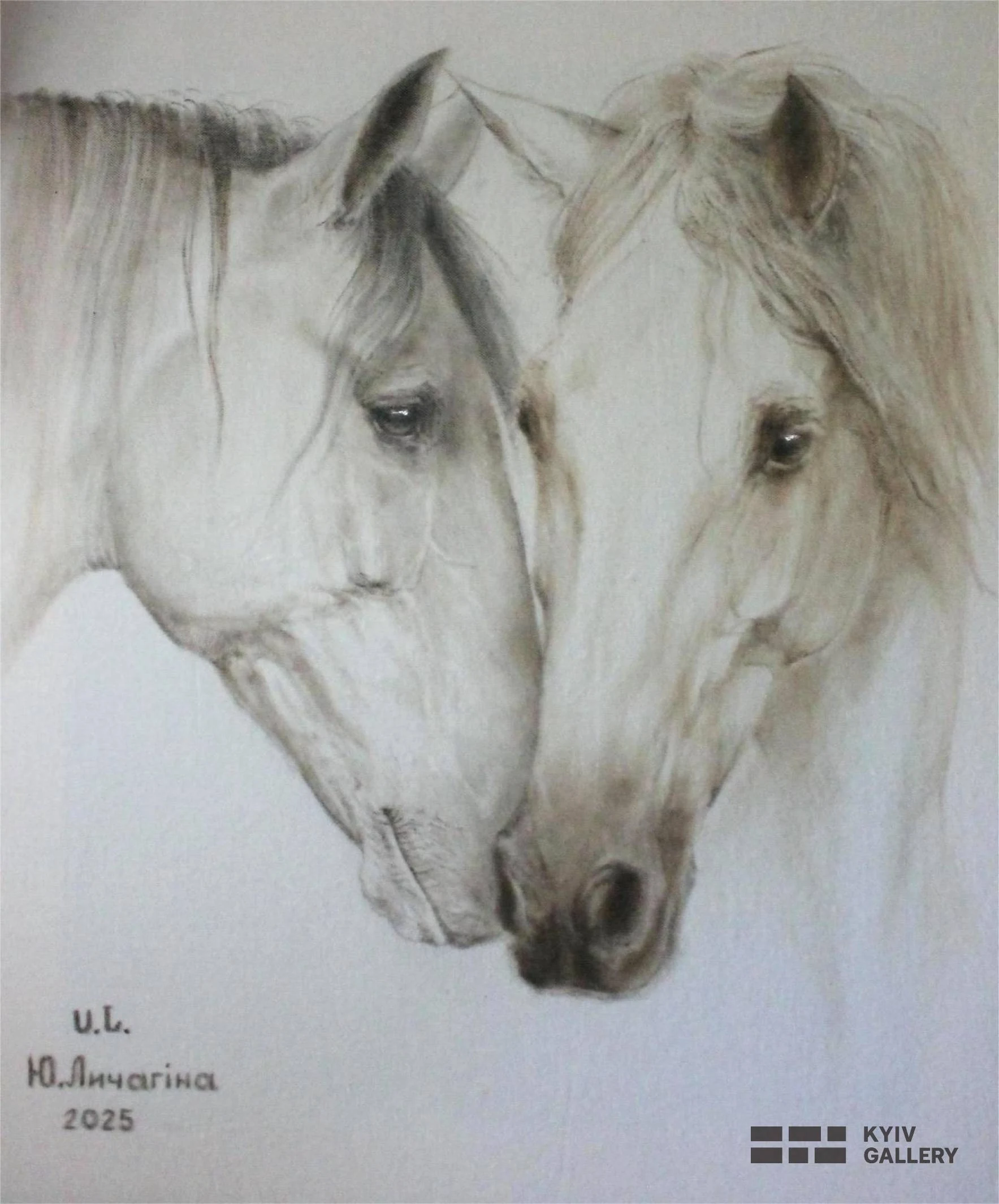 “Tenderness”, oil, canvas, silk — Yulia Lychagina
