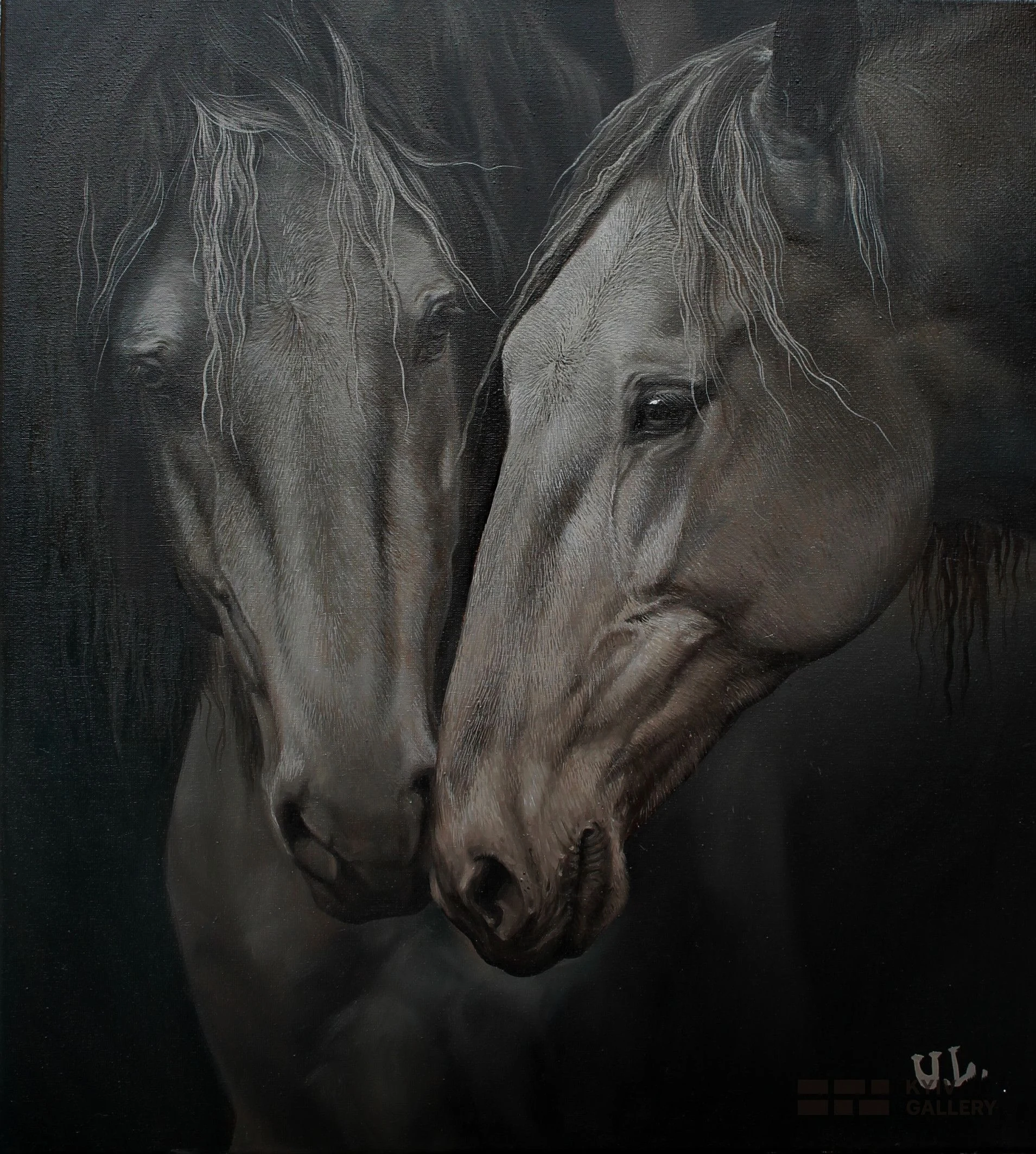“The Silence of Touch”, oil, canvas — Yulia Lychagina