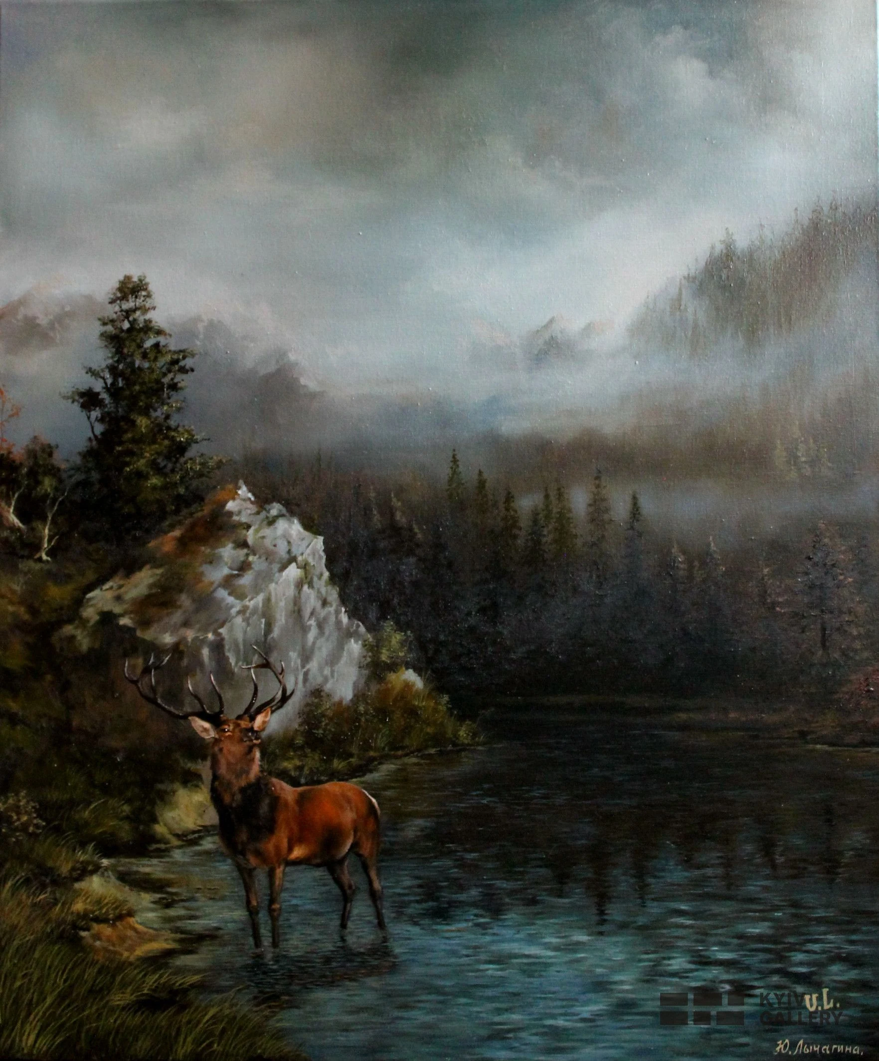 “On the Bank of a Quiet River”, oil, canvas — Yulia Lychagina